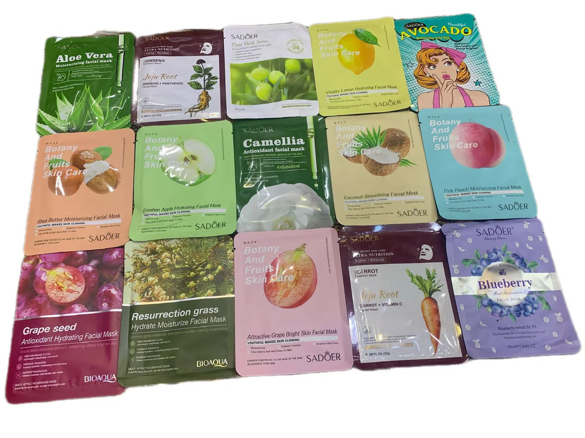 Facial Sheet Mask Set – Hydrating, Brightening & Soothing Skincare Cosmia.pk