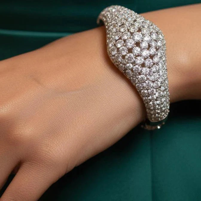 American Diamond Hand Cuff for Women Cosmia