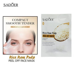 Sadoer Rice Raw Pulp Peel Off Face Mask – Pack of 10 | Deep Hydration & Brightenin Sadoer