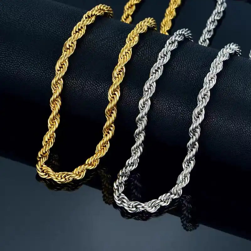 China Rope Chain – Elegant Twisted Design Necklace for Men & Women Cosmia