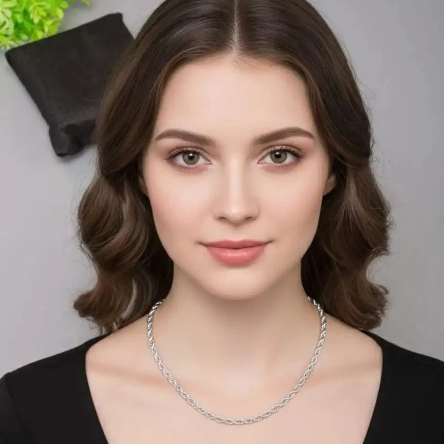 China Rope Chain – Elegant Twisted Design Necklace for Men & Women Cosmia