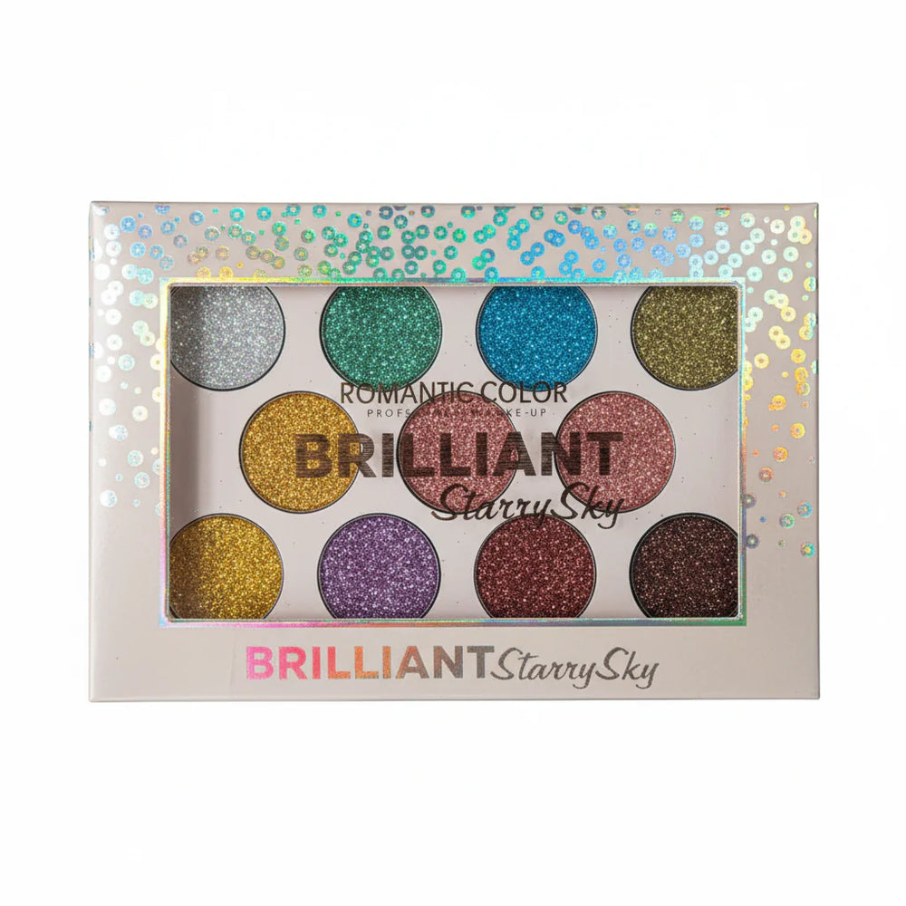 Romantic Color Glitter Makeup Eyeshadow Palette - 11 Colors Romantic Color