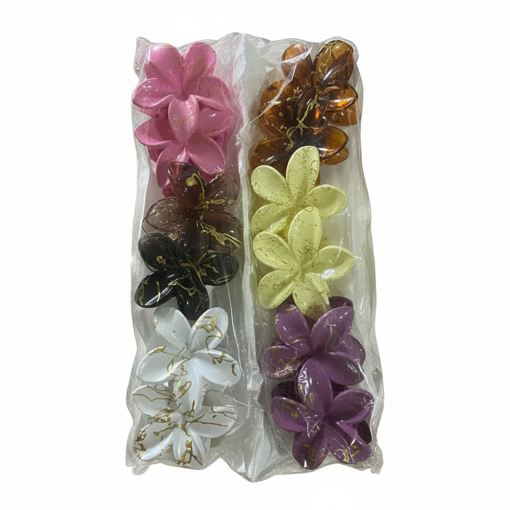 Flower Hair Clips Large - 12 Pieces Cosmia.pk