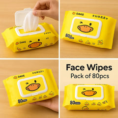 Soft Cotton Face Wet Wipes - 80Pcs Cosmia.pk