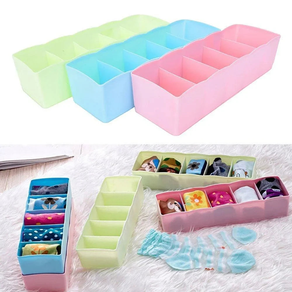 5 Grids Socks Storage Organizer - Each Cosmia.pk