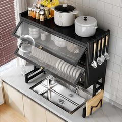 Double-Tier Metal Over-the-Sink Dish Drying Rack - Each Cosmia.pk