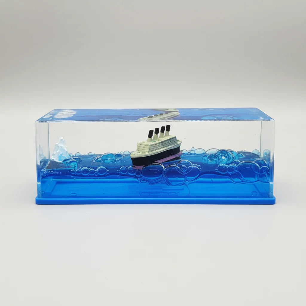 Titanic Liquid Wave Cruise Ship Paperweight - Each Cosmia.pk