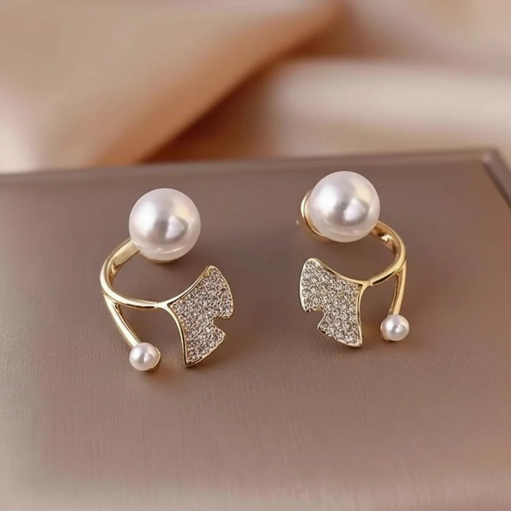 Mermaid Tail Pearl Stud Earrings - Each Cosmia.pk