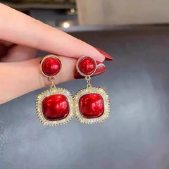 French Twisted Imitation Pearl Hoop Earrings - Each Cosmia.pk