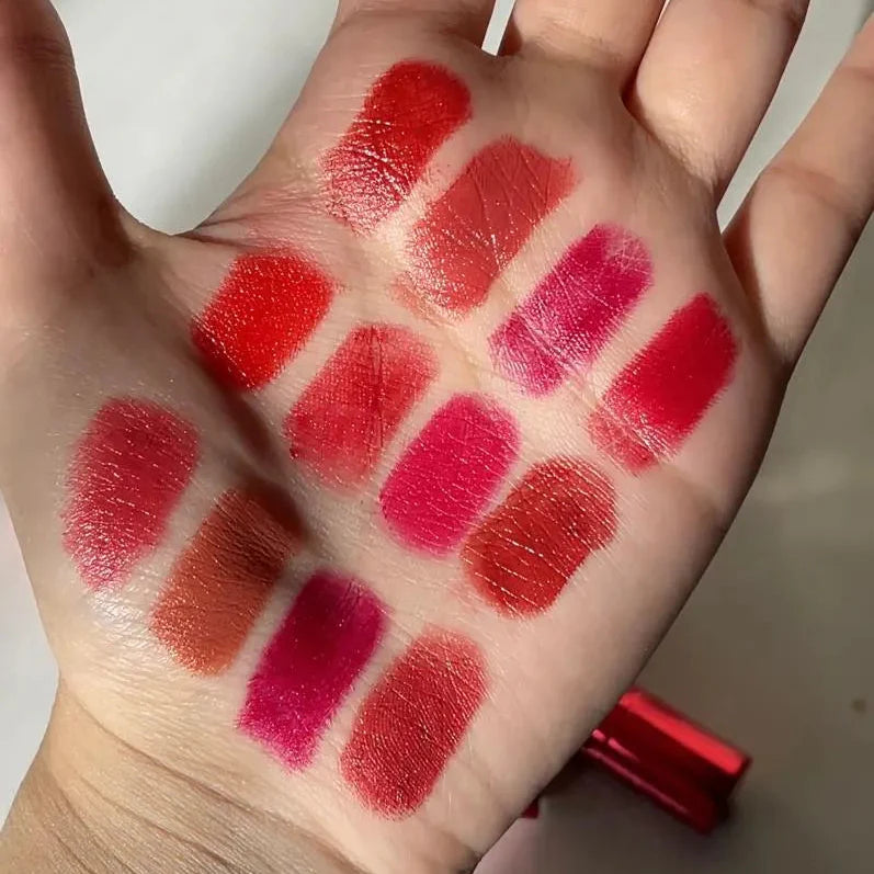 Handaiyan Matte Metal Lipstick Vault - 12Pcs Handaiyan