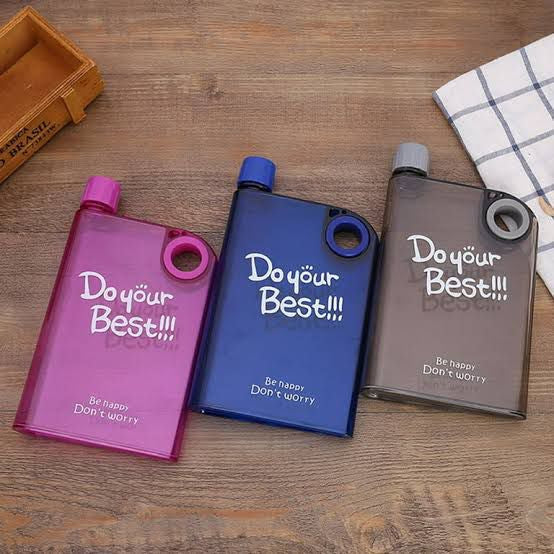 Notebook Style Portable Water Bottle - 350ML Cosmia.pk