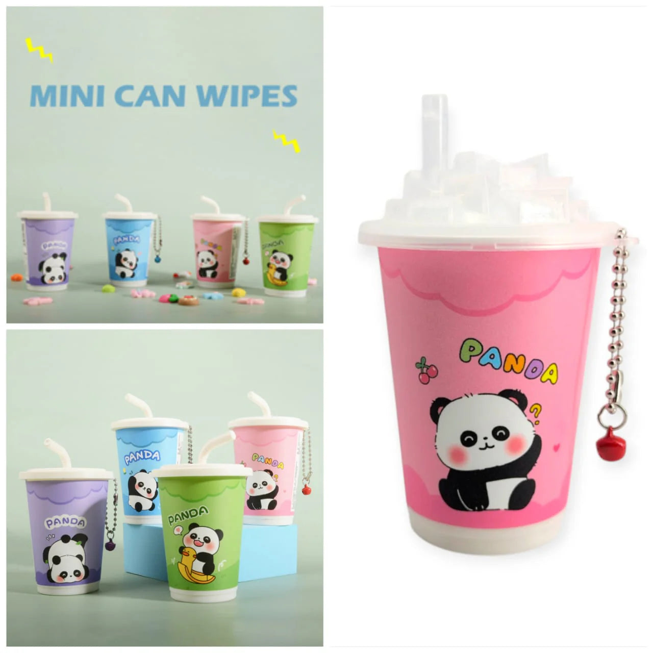 Panda Mini Can Wet Wipes Cosmia.pk