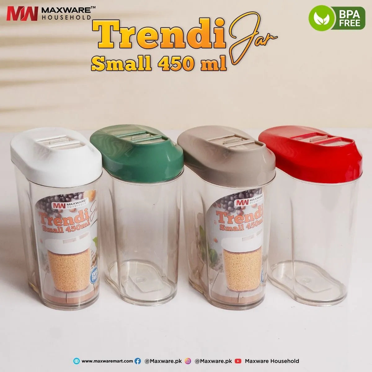 Maxware Household Trendi Jar - 450ml maxware