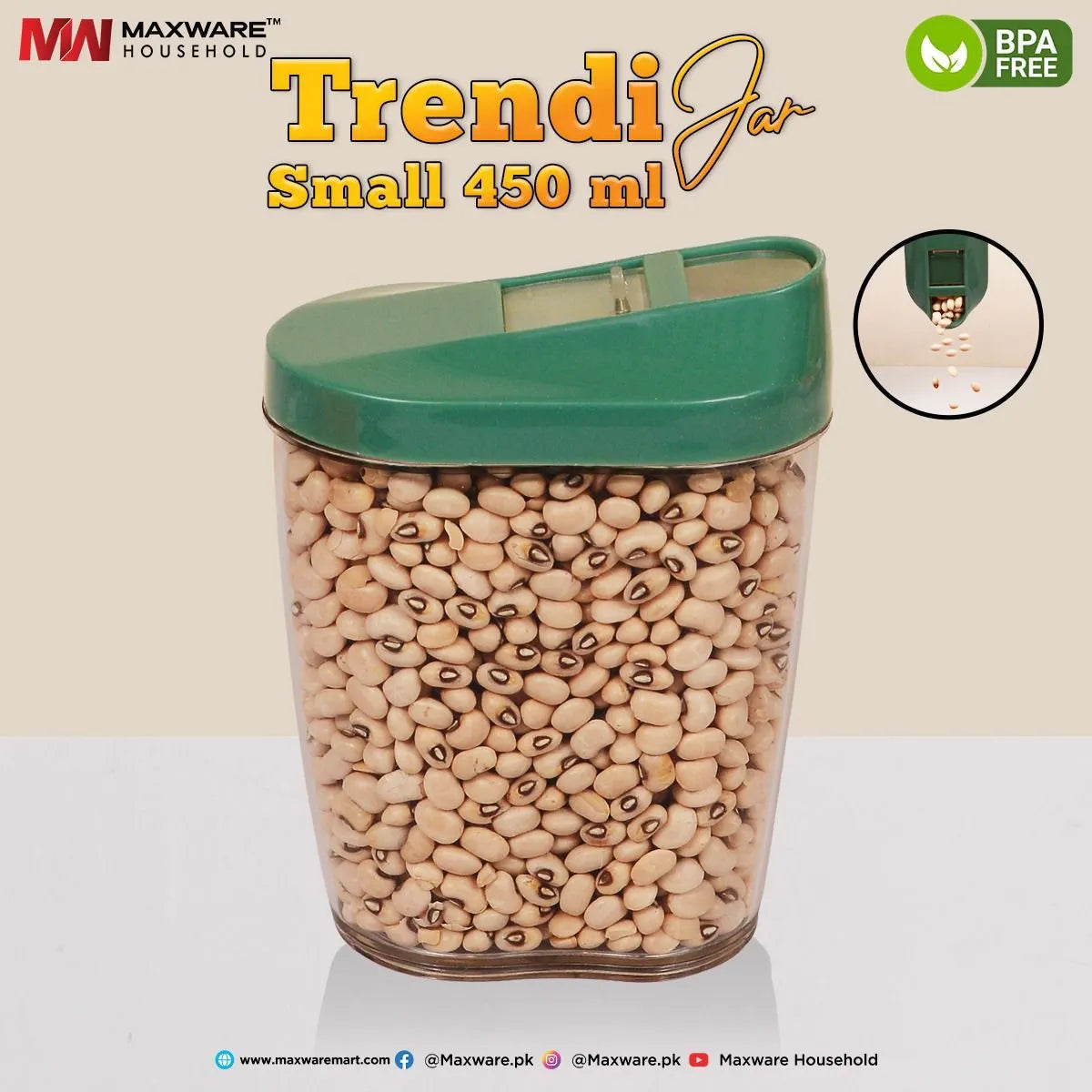 Maxware Household Trendi Jar - 450ml maxware