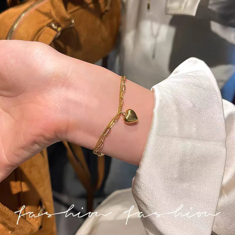 Heart anklet plus Bracelet Cosmia