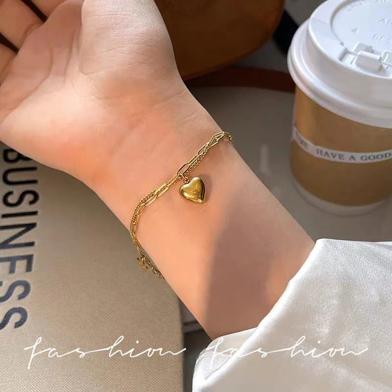 Heart anklet plus Bracelet Cosmia