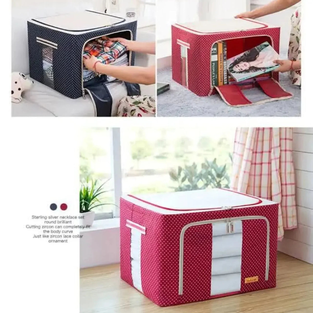 Large Capacity Cloth Storage Bag – Foldable Wardrobe Organizer Cosmia.pk