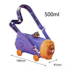 Cartoon bus-shaped water bottle - 500ml Cosmia.pk