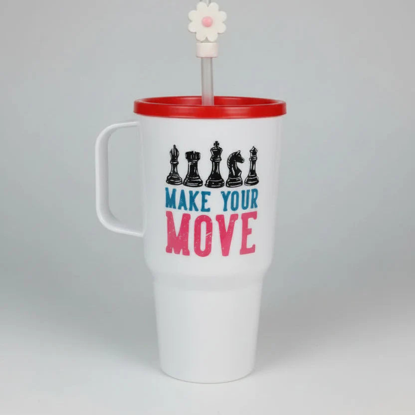 Plastic Printed Dip and Drink Straw Tumblers Cosmia.pk
