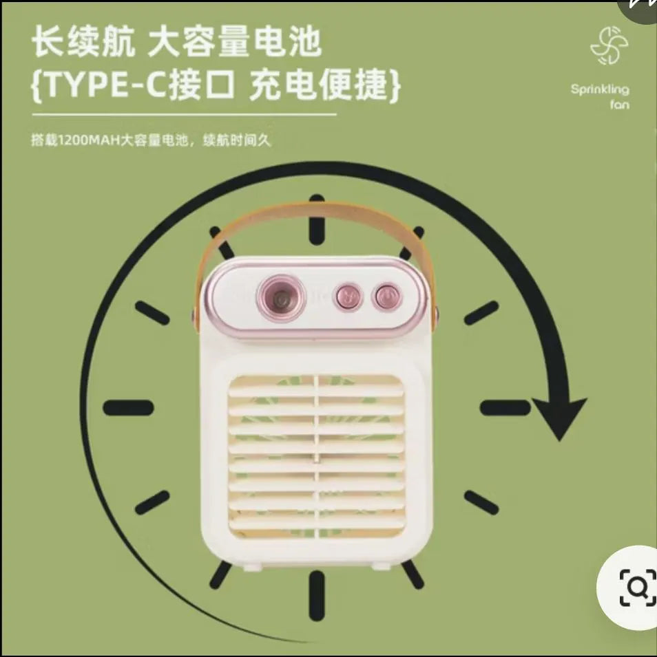 Portable USB Desk Fan with Humidifier Cosmia.pk