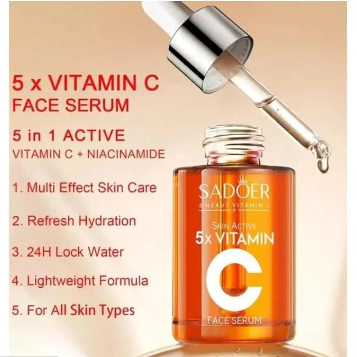 Sadoer Skin Active 5x Vitamin C Face Serum - 30ml Sadoer