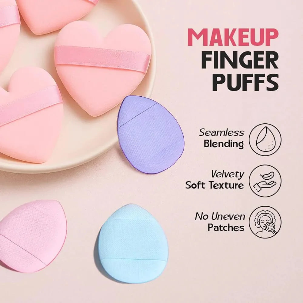 QUETEE 4Pcs Mini Finger Puff Top Beauty