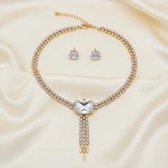 American Diamond Zircon Fancy Necklace Set Cosmia.pk