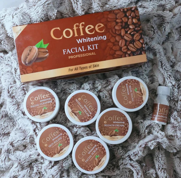 Coffee Skin Whitening Facial kit All Skin Type With Bleach Cosmia.pk