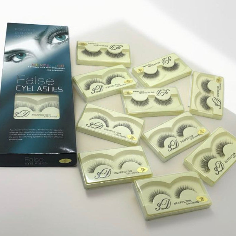 MFXFECTOR 3D False Eye Lashes - Pack of 10 MFXFECTOR