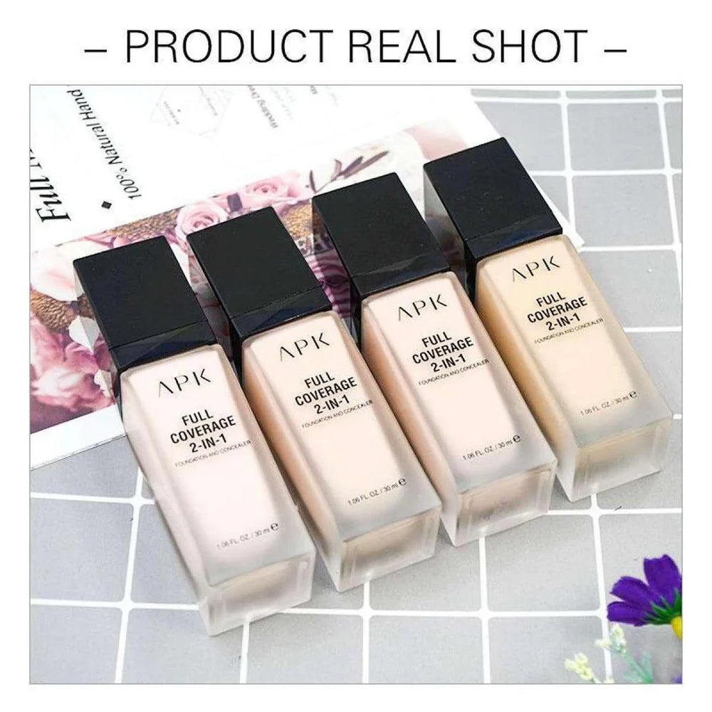 APK Full Coverage 2-in-1 Foundation & Concealer – 30ml APK