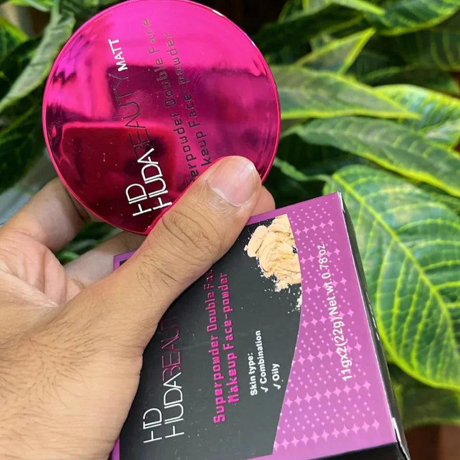 Huda Beauty Double Face Powder – Flawless Matte Perfection with Dual Power Huda Beauty