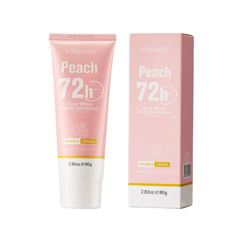 KORMESIC Peach Scented Whole Body Deodorant Cream 72H Odor Control - 80gm KORMESIC