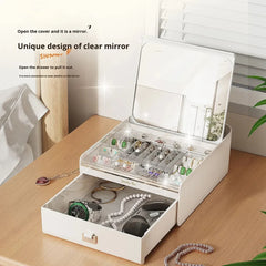 Elegant Jewelry Box Organizer with Built-in Mirror – Perfect Cosmia.pk