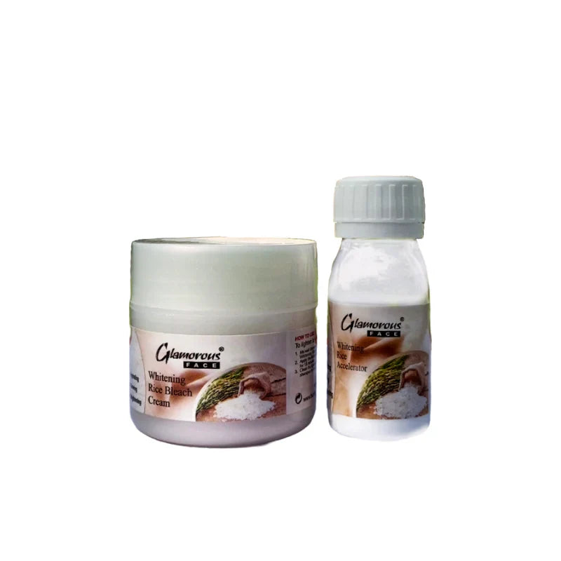 Glamorous Face Rice Bleach Cream, For Hydrating, Glowing & Glamorous Face