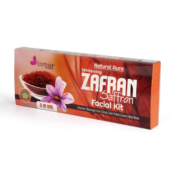 Cutish Whitening Zafran saffron faical kit in 5 steps (Each Tube 120ml) Cutish