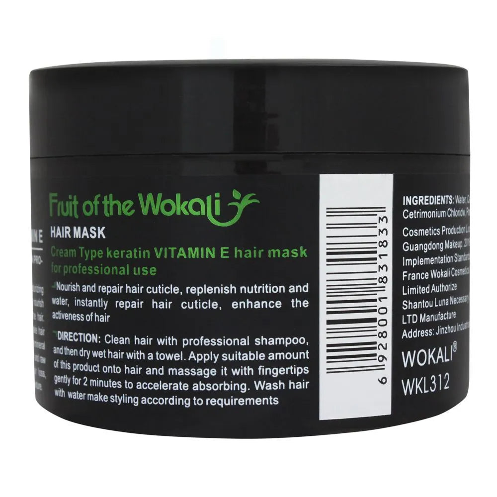 Wokali Vitamin E & Keratin Repairing Hair Mask - 500ml Wokali