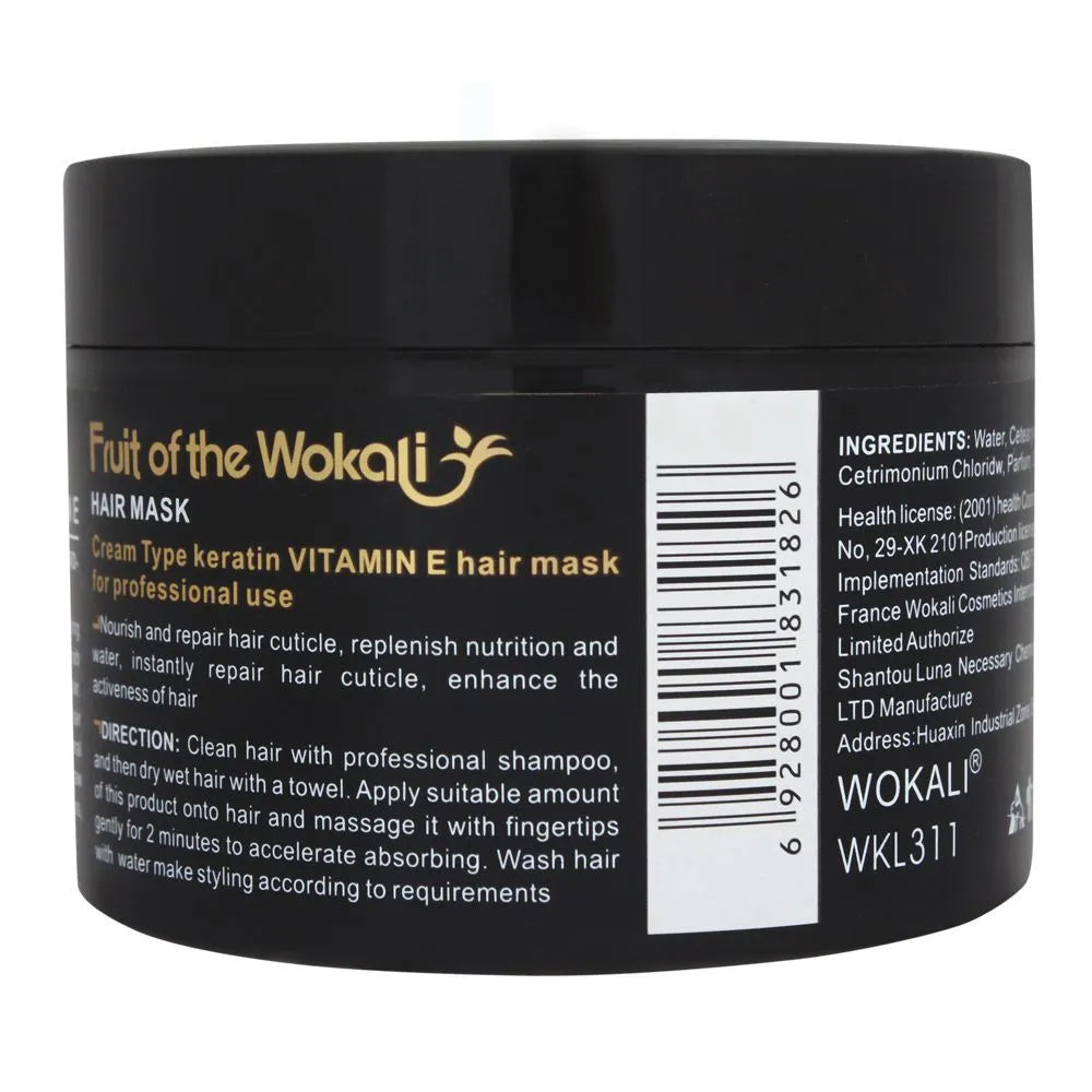 Wokali Vitamin E – Professional Keratin Hair Mask Moisture Intense Care - 500ml Wokali