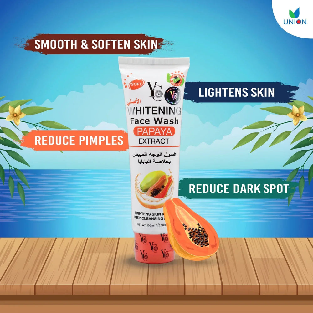 YC Whitening Papaya Extract Face Wash, 100ml YC