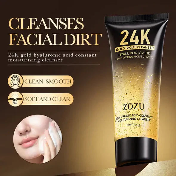 ZOZU 24K Gold Hyaluronic Acid Facial Cleanser 100g Zozu