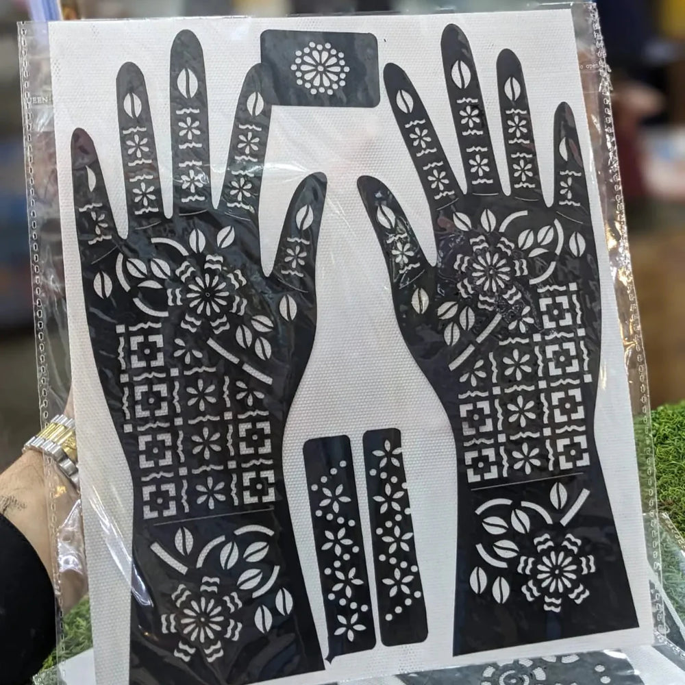 Full Hand Mehndi Stencil Design Cosmia.pk