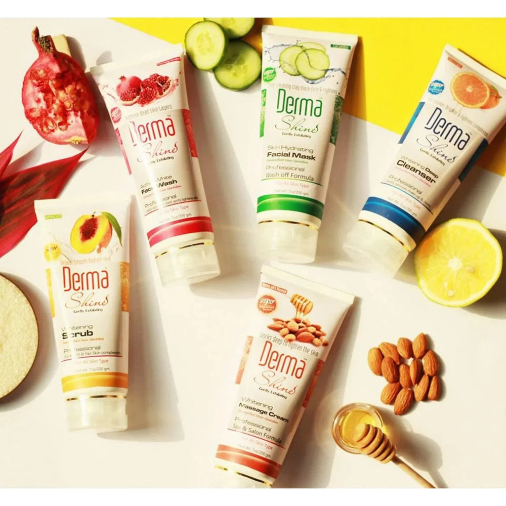 Derma Shine 6 in 1 Facial Fruit Kit - 70ml Each Derma Shine