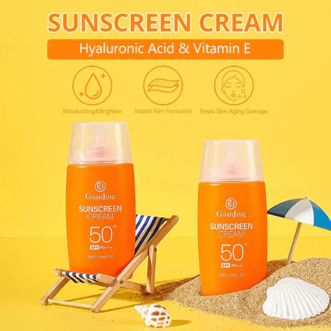 Guanjing Anti-Aging Sunscreen Cream SPF 50+ Moisturizing & Brightening – 50g Guanjing
