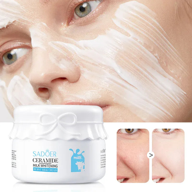 SADOER Milk Whitening Cream – Ceramide Glow & Moisture - 120g Sadoer