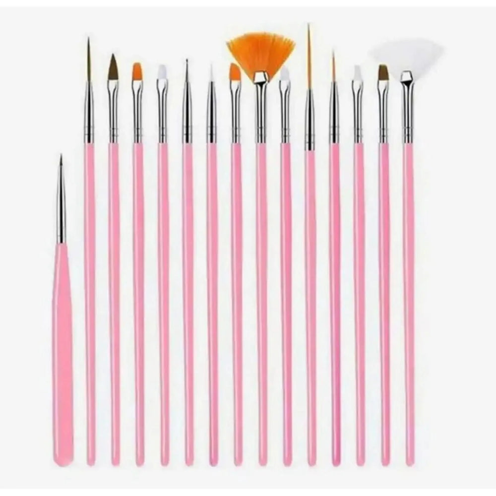 15 Pcs Nail Art Drawing Liner Brush Kit Cosmia.pk