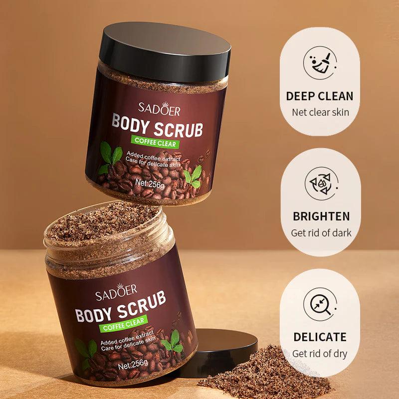 Sadoer Coffee Clear Moisturizing and Softening Body Scrub 256g Sadoer