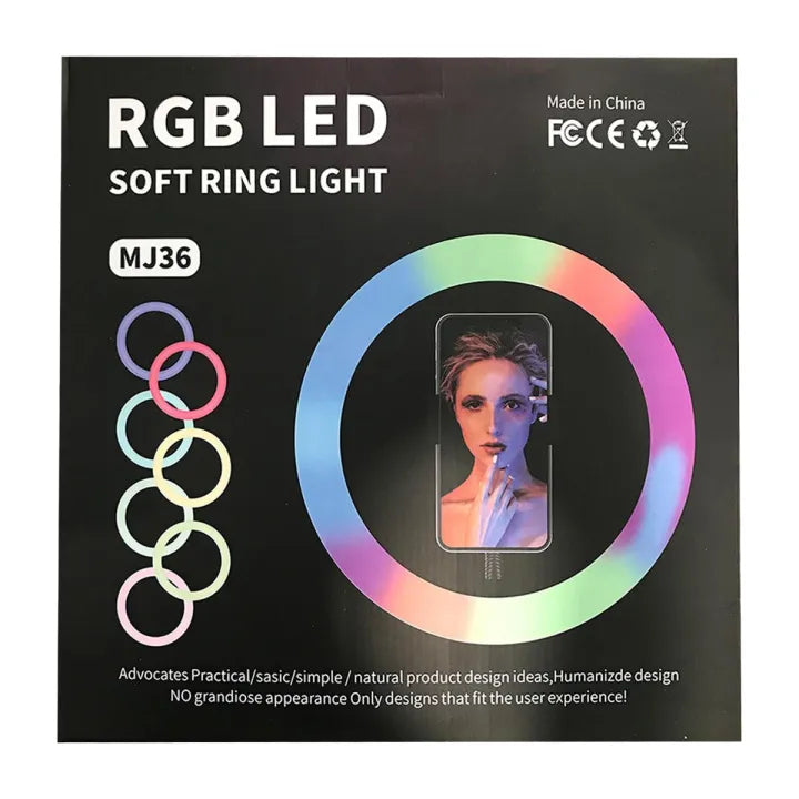 RGB LED Ring Light 36cm with 16 Colors - MJ36 RGB