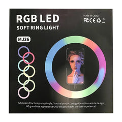 RGB LED Ring Light 36cm with 16 Colors - MJ36 RGB