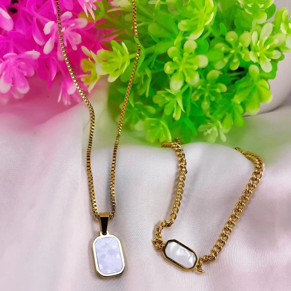 Stainless Steel Locket Bracelet Set – Each Cosmia