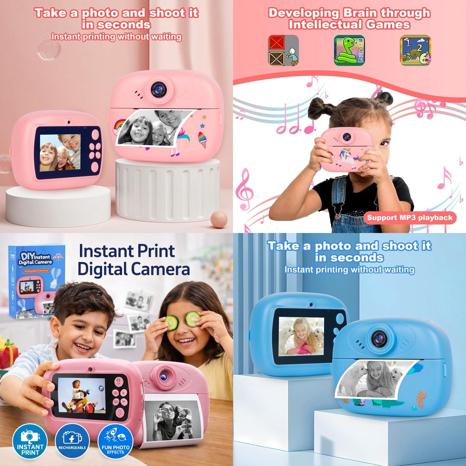 Instant Print Digital Camera for Kids - Each Cosmia.pk