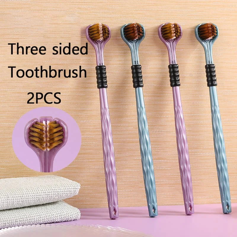 Three Side Toothbrush Pack of 2 Cosmia.pk